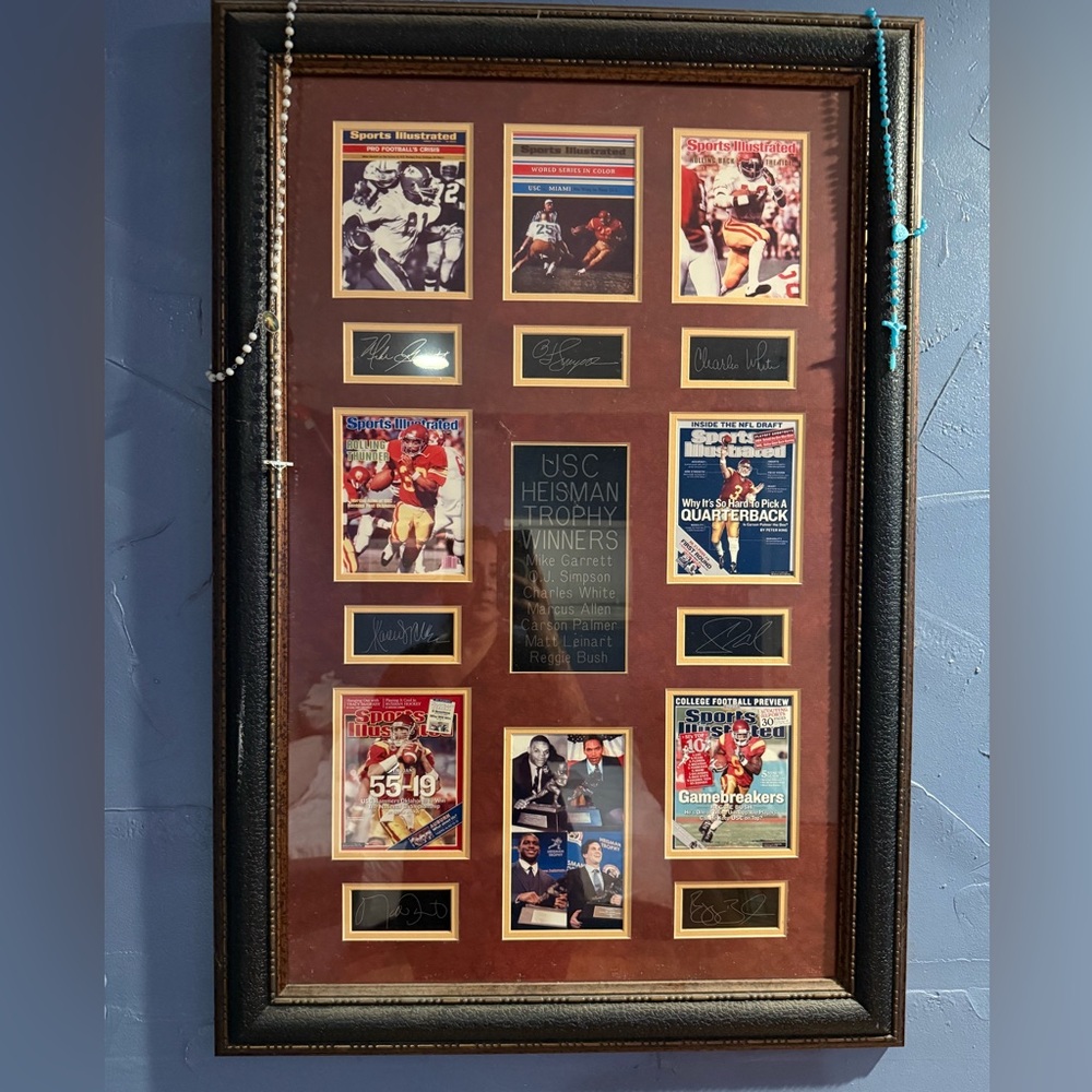 Rare USC Sports Illustrated Heisman Winners Frame